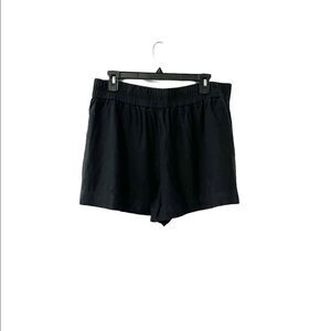 A new day Black Pull On Linen Blend Shorts Size L